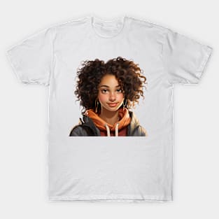 AFRICAN AMERICAN GIRLS SMILING HAPPY T-Shirt